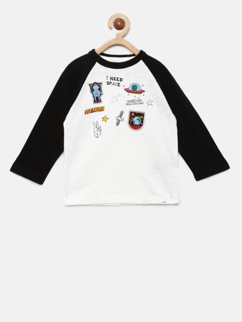 

GAP Boys' Graphic Raglan T-Shirt, Black