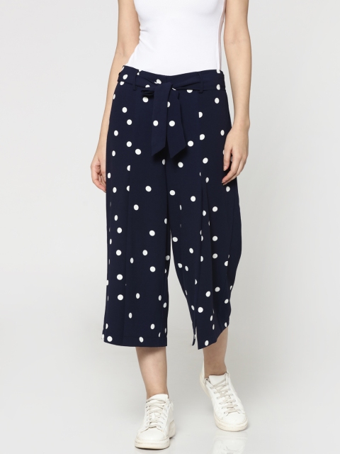 

ONLY Women Navy Blue Regular Fit Printed Culottes