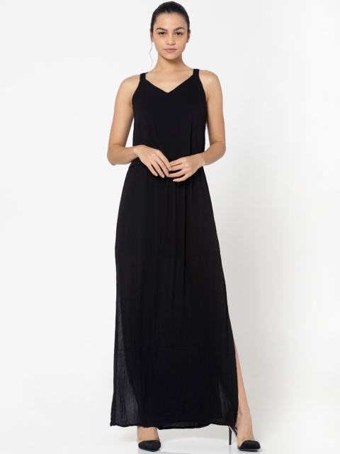 

ONLY Women Black Solid Maxi Dress