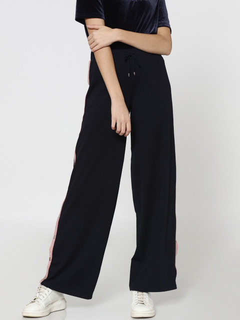 

ONLY Women Black Regular Fit Solid Regular Trousers