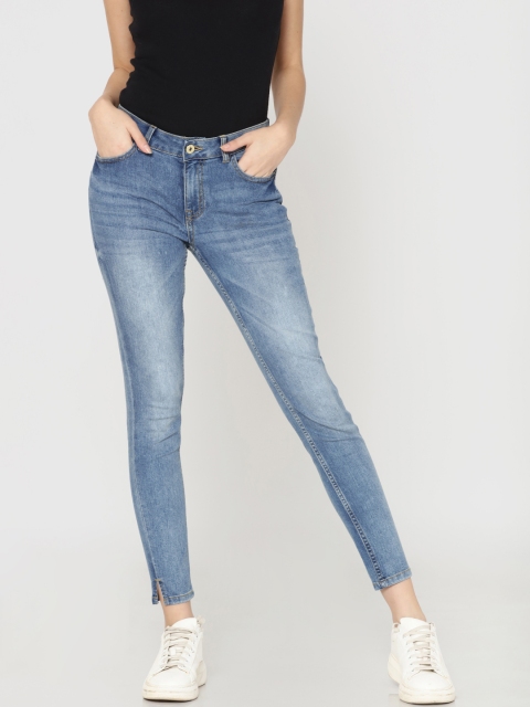 

ONLY Women Blue Skinny Fit Mid-Rise Jeans