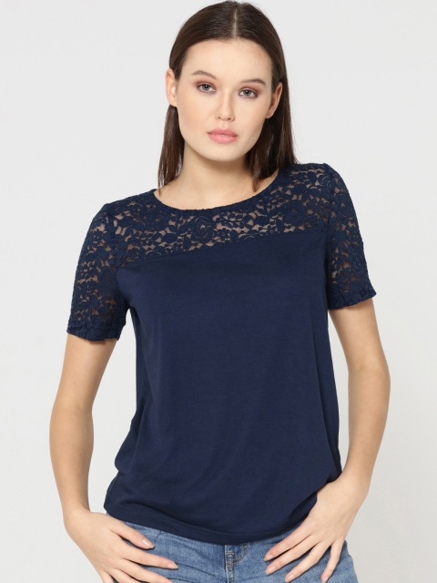 

ONLY Women Blue Solid Top
