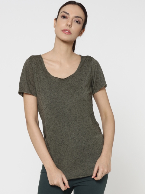 

ONLY Women Olive Green Solid Top