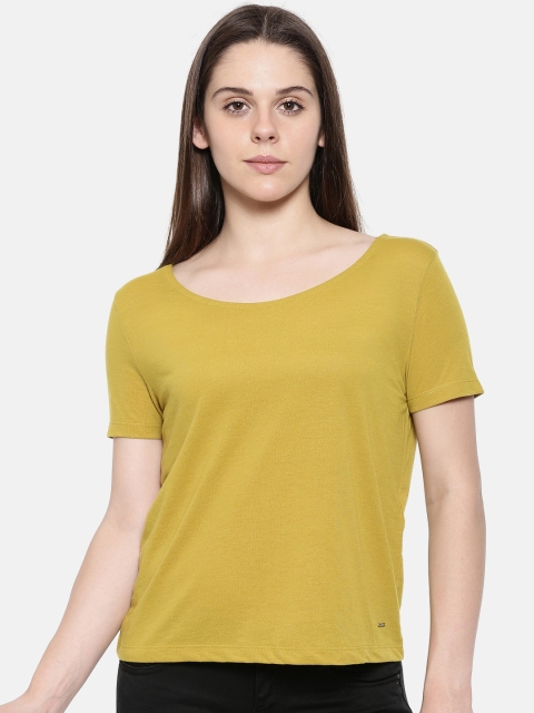 

ONLY Women Green Solid Styled Back Top