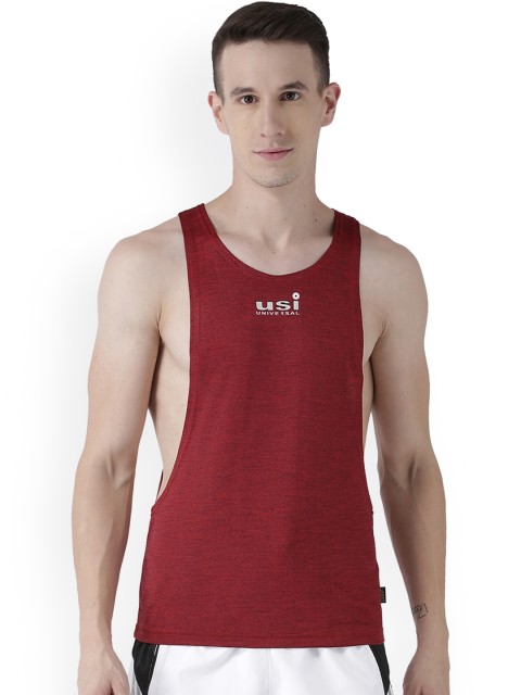 

USI UNIVERSAL Men Maroon Solid Innerwear Vest BBAPLUU53913_L