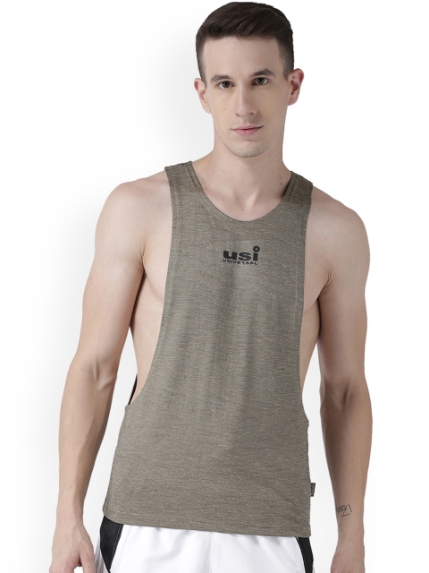 

USI UNIVERSAL Men Brown Solid Innerwear Vest BBAPLUU53862_XL