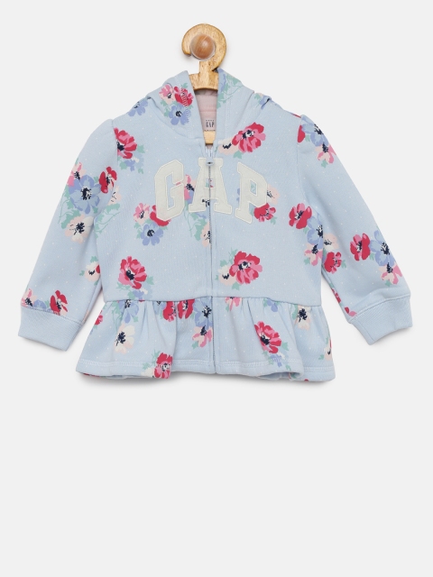 

GAP Girls' Blue Logo Peplum Hoodie Sweatshirt