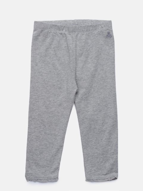 

GAP Girls' Grey Lace-Trim Leggings