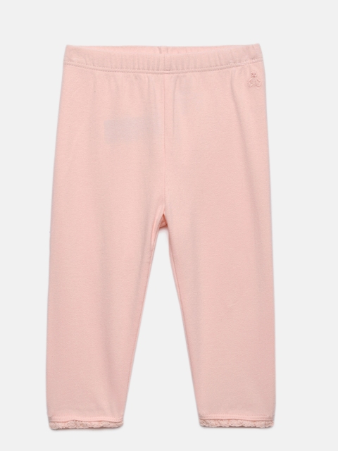 

GAP Girls' Pink Cameo Lace-Trim Leggings