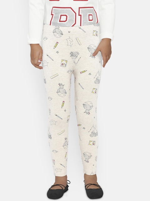 

GAP Girls' Off-White Print Leggings in Stretch Jersey