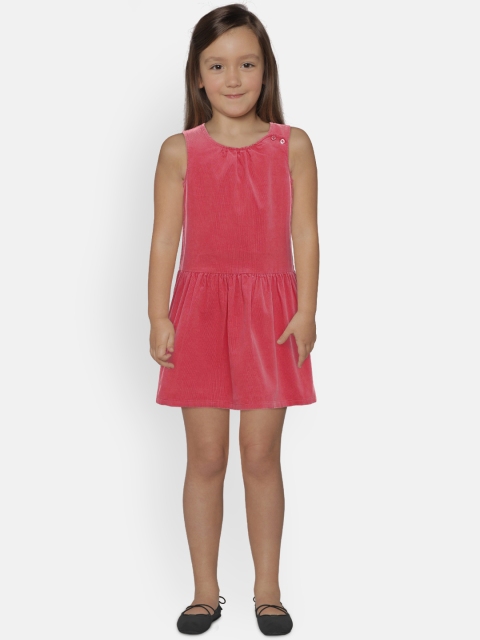 

GAP Girls' Autumn Rose Cord Fit and Flare Dress, Pink