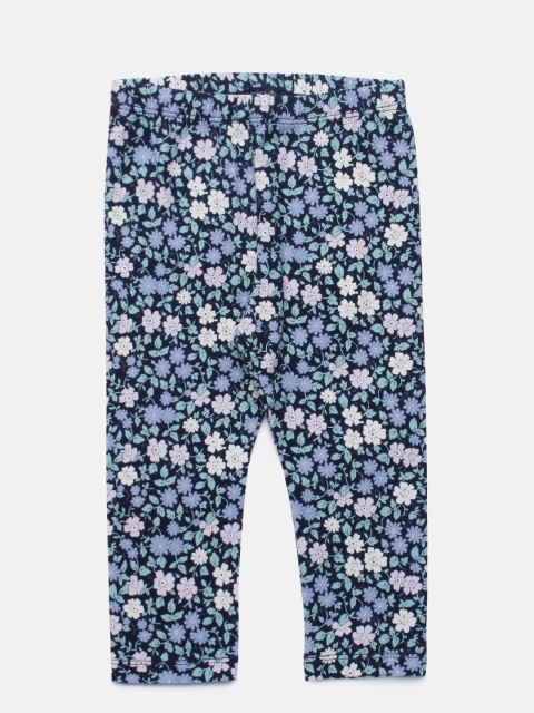 

GAP Girls' Navy Tiny Floral Printed Leggings, Navy blue
