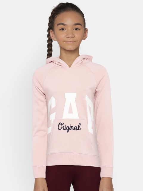 

GAP Girls' Logo Hoodie Sweatshirt, Pink