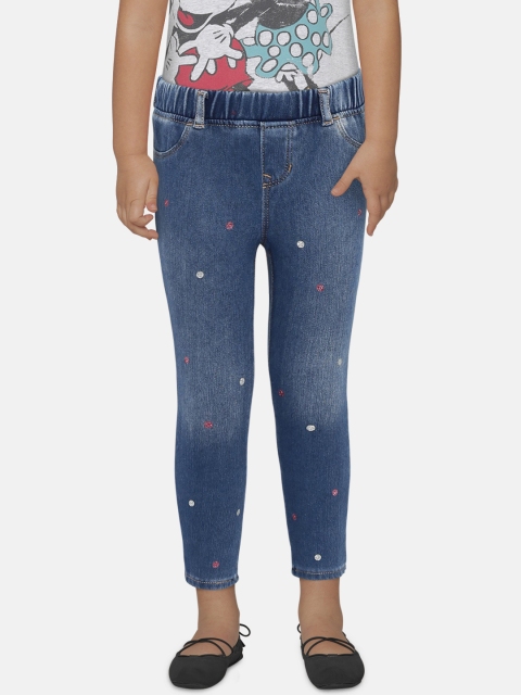 

GAP Girls' Blue Superdenim Dot Jeggings with Fantastiflex