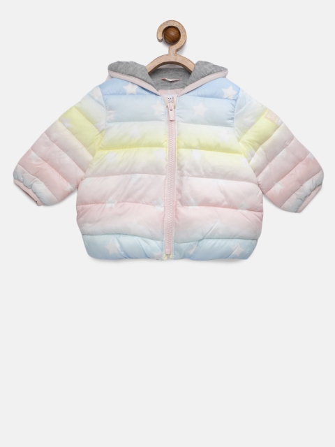 

GAP Baby Girls' Multicoloured ColdControl Lite Ombre Puffer Jacket, Multi