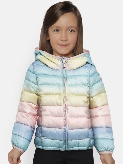 

GAP Girls' Multicoloured Print Puffer Jacket, Multi