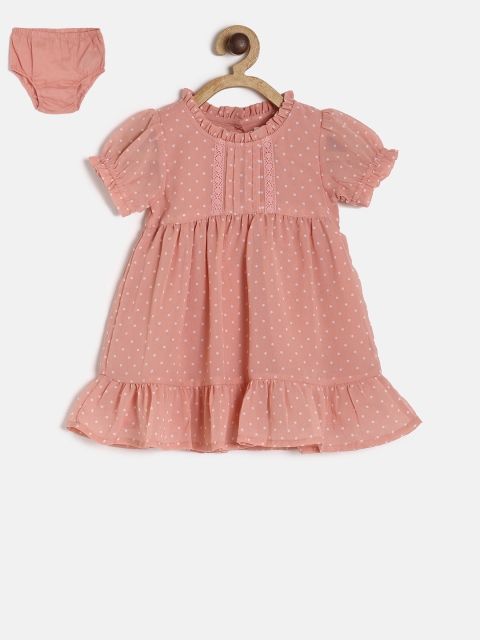 

GAP Girls' Pink Pintuck Tiered Ruffle Empire Dress