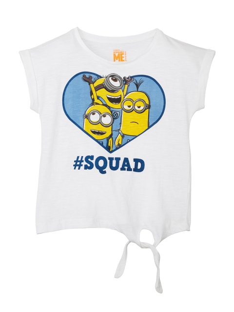 

Kids Ville Despicable Me featured White Tshirt for Girls