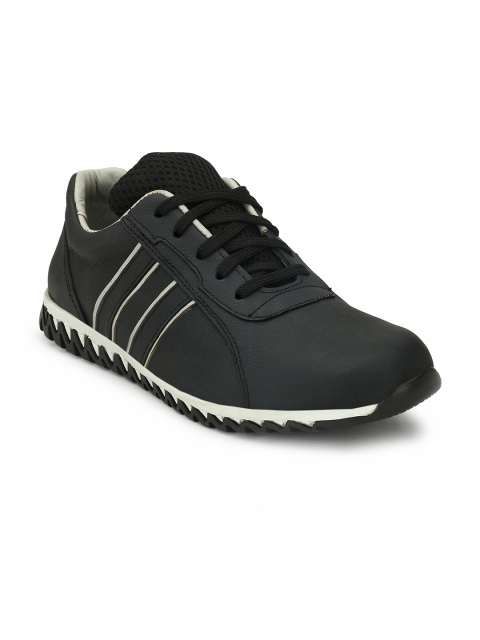 

Eego Italy Men Black Leather Trekking Shoes
