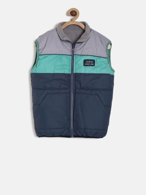 

Duke Boys Blue Solid Reversible Open Front Jacket