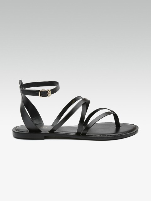 

HEATWAVE Women Black Solid Open Toe Flats