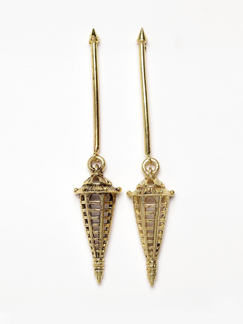 

DIVA WALK Gold-Toned Contemporary Drop Earrings