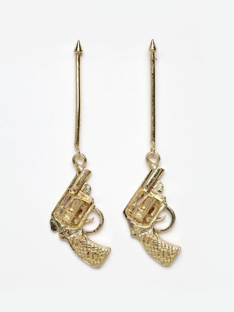 

DIVA WALK Gold-Toned Contemporary Drop Earrings