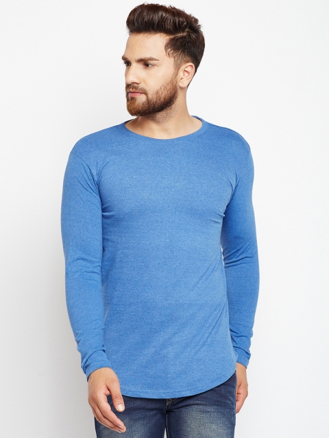

The Dry State Men Blue Printed Round Neck T-shirt