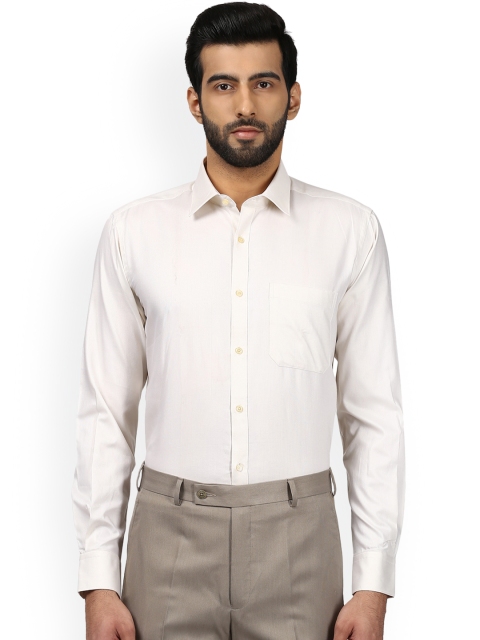 

Raymond Men Cream-Coloured Regular Fit Solid Formal Shirt