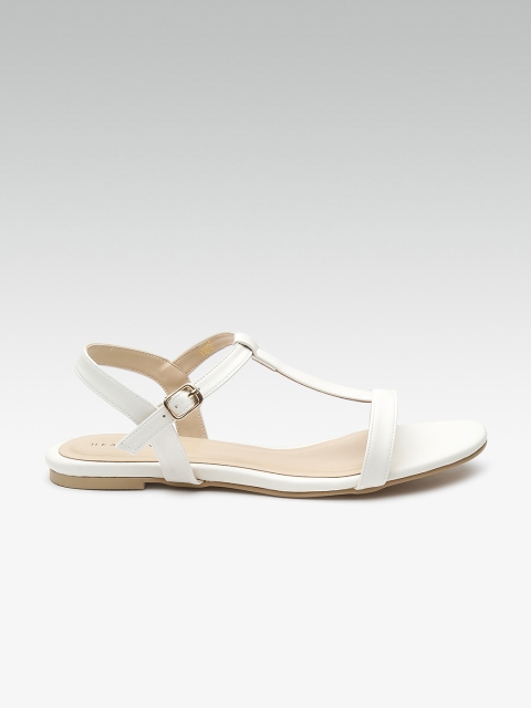 

HEATWAVE Women Off-White Solid Open Toe Flats