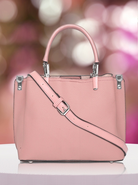 

DressBerry Dusty Pink Solid Handheld Bag