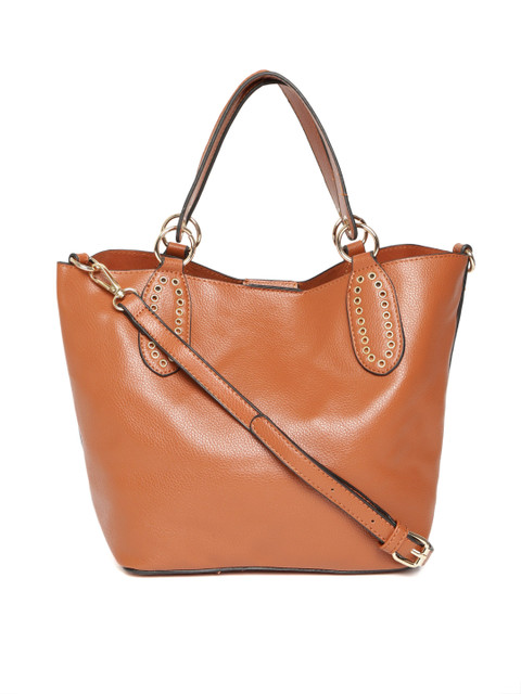 

DressBerry Tan Brown Solid Handheld Bag