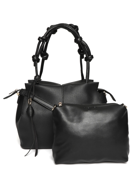 

ether Black Solid Shoulder Bag