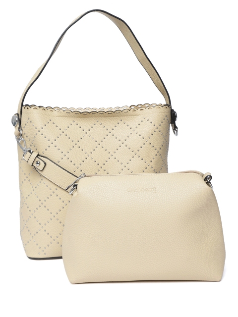 

DressBerry Beige Embellished Shoulder Bag with Pouch