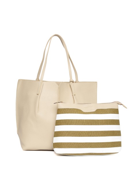 

ether Beige Solid Shoulder Bag