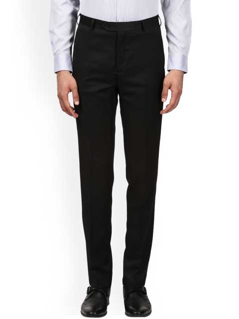 

Raymond Men Black Regular Fit Solid Formal Trousers
