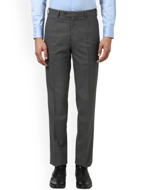 

Raymond Men Grey Regular Fit Solid Formal Trousers