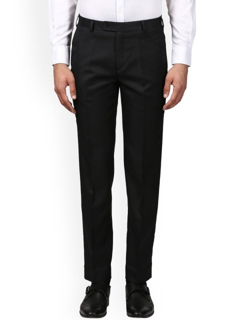

Raymond Men Black Slim Fit Solid Formal Trousers