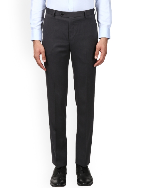 

Raymond Men Charcoal Regular Fit Solid Formal Trousers