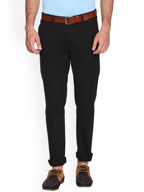 

Van Heusen Sport Men Black Slim Fit Solid Regular Trousers