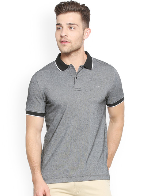 

Van Heusen Men Grey Solid Polo Collar T-shirt