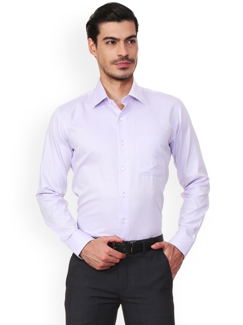 

Van Heusen Men Purple & White Slim Fit Printed Formal Shirt