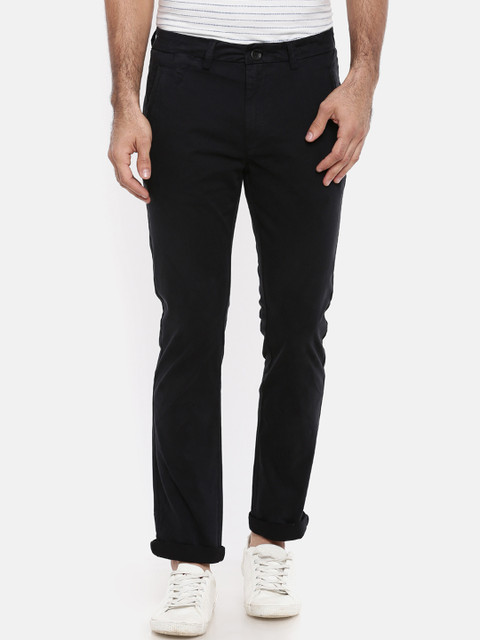 

Breakbounce Men Black Slim Fit Solid Chinos