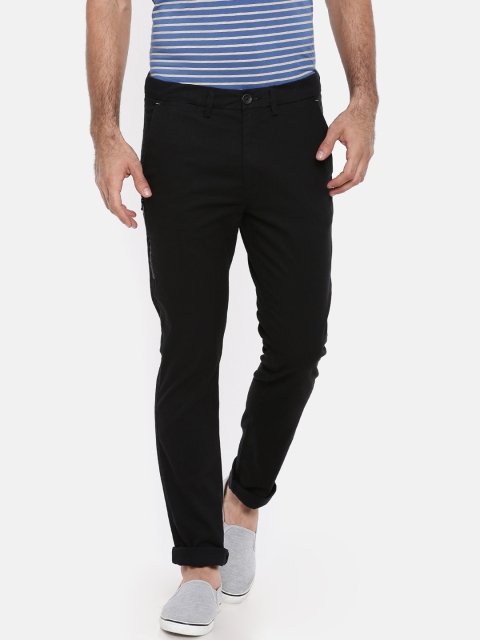 

Breakbounce Men Black Slim Fit Solid Chinos