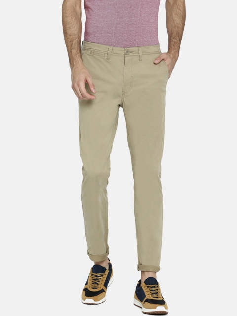 

Breakbounce Men Beige Slim Fit Solid Chinos