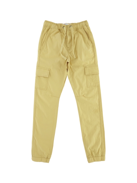 

POPPERS by Pantaloons Boys Beige Regular Fit Solid Joggers, Khaki