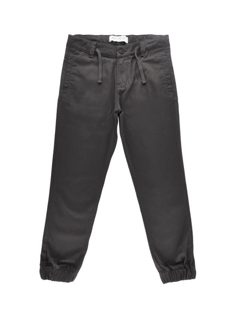 

POPPERS by Pantaloons Boys Charcoal Regular Fit Solid Joggers