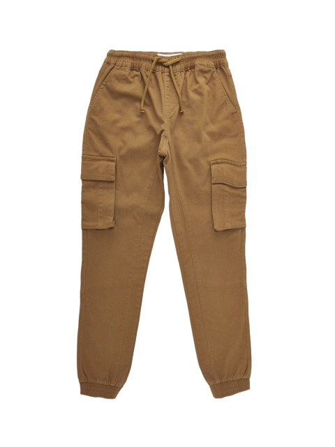 

POPPERS by Pantaloons Boys Mustard Regular Fit Solid Joggers