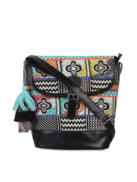 

Anekaant Multicoloured Self Design Sling Bag, Multi