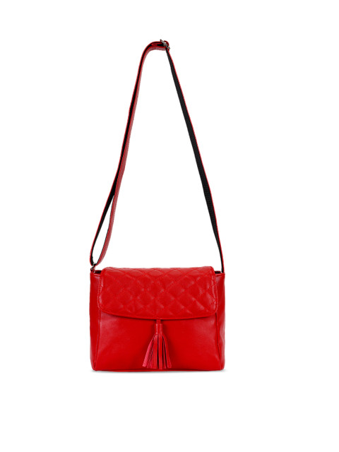 

Anekaant Red Textured Sling Bag